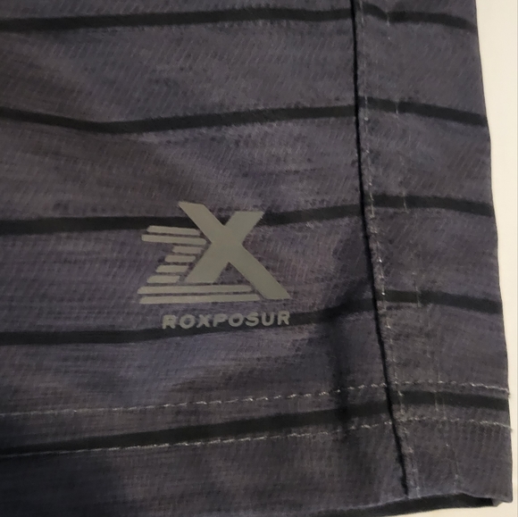 ZeroXposur Men's Gray and Blue Swim Trunks - Picture 2 of 5